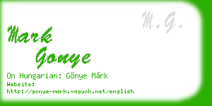 mark gonye business card
