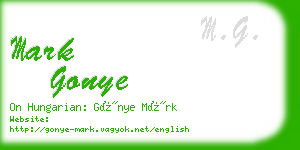 mark gonye business card